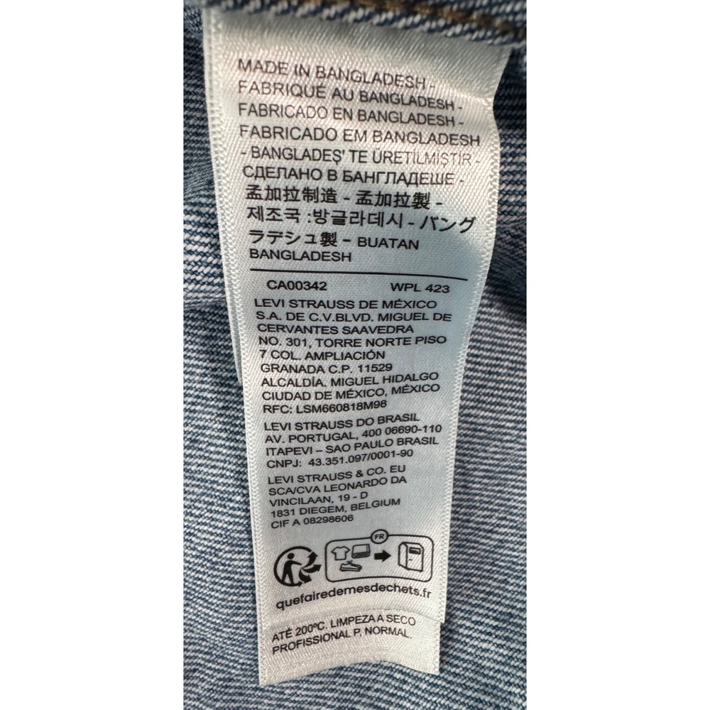 Levis Flynn‎ Western Dress Womens XL Blue Denim Long Sleeves Button Front - Picture 14 of 16